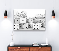 Obraz na stenu Kocky sú hodené, cubes dice 3d